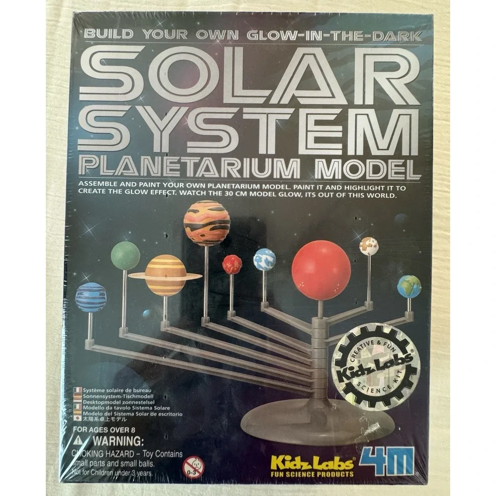 4M KidzLabs Solar System Planetarium Model Kit Glows Ages 8+